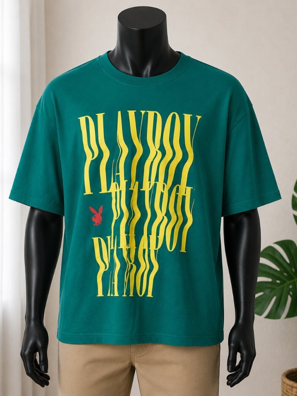 Playboy Teal Graphic T-Shirt size M